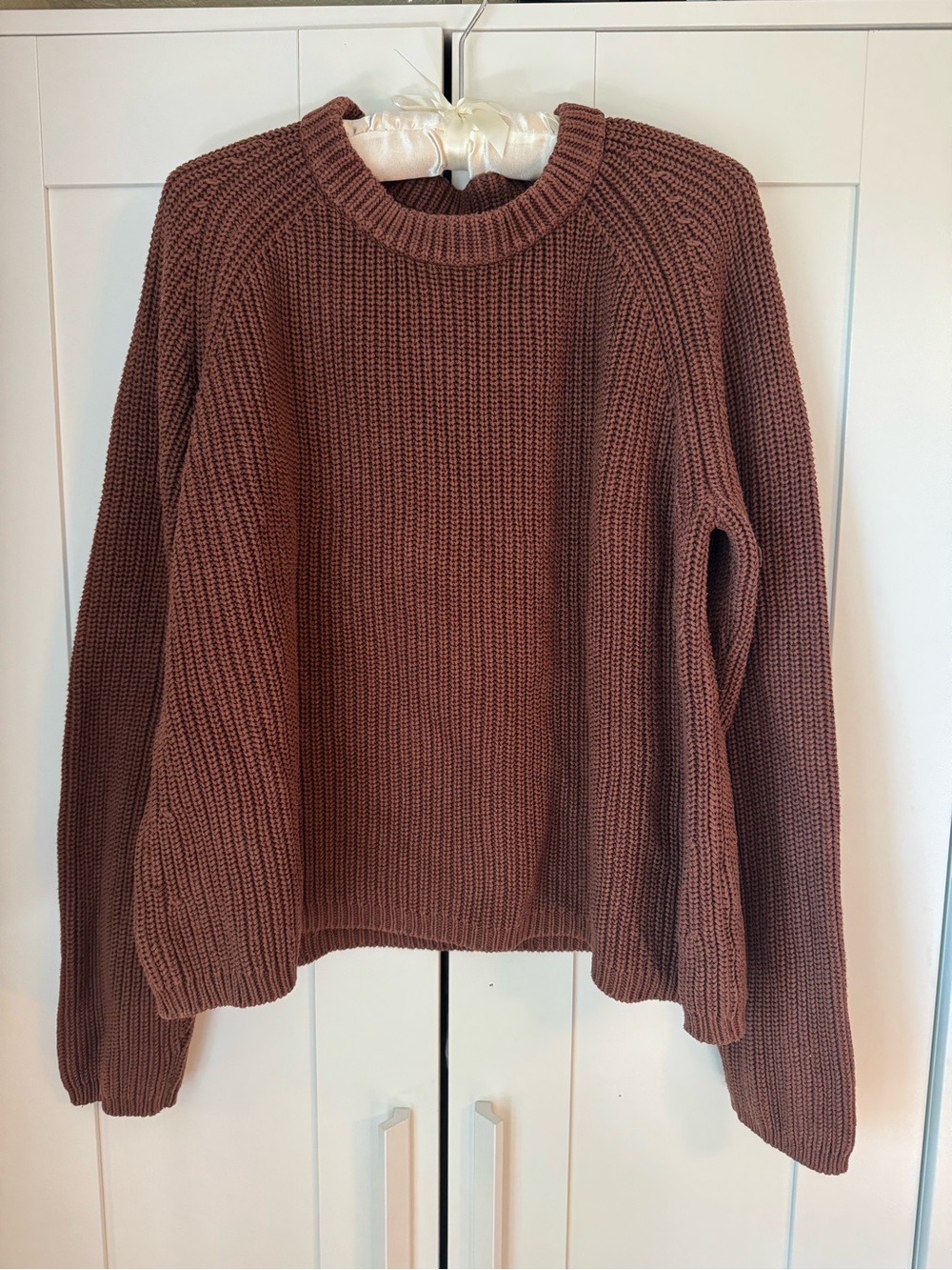 Quince Brown Cotton Crewneck Sweater